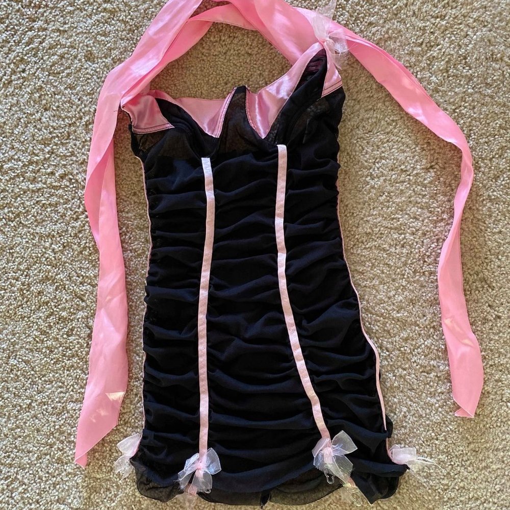 Vintage Pin up Burlesque Dress Costume Leg Avenue